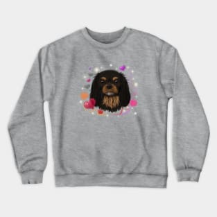 Black and Tan Cavalier King Charles Spaniel Love Design Crewneck Sweatshirt